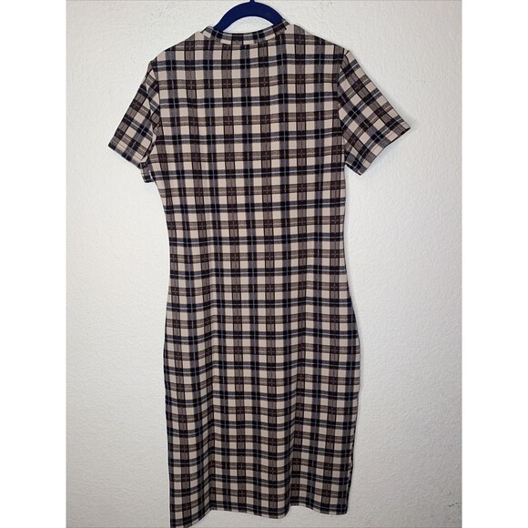 new womens shirt dress Plaid career school preppy clueless academia fairygoth M - Picture 7 of 10